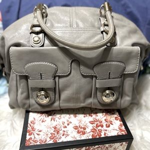 Coach Modish & Confident Dome Gray Leather Satchel